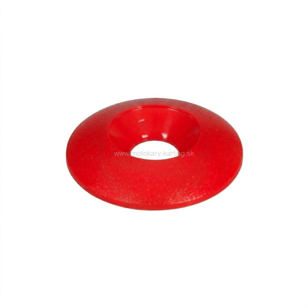 Podložka pod sedlový šroub M8 x 30 mm červený plast